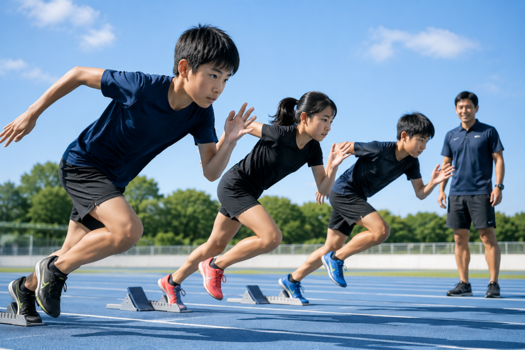 スタートする中学生